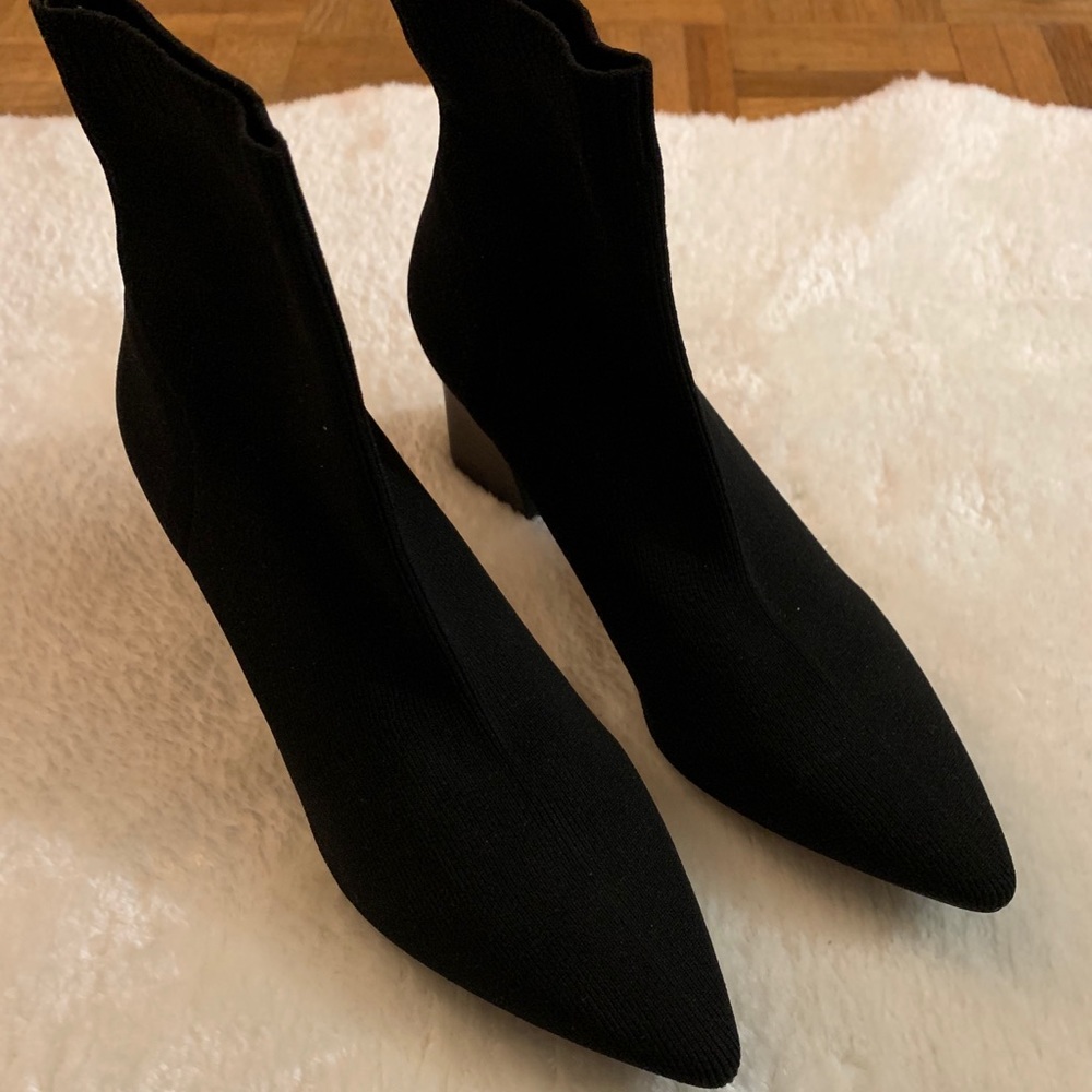 ASOS black knit sock boots in size 6
